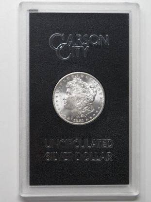 Picture of 1881-CC GSA Morgan Dollar $1 Carson City Box & COA 