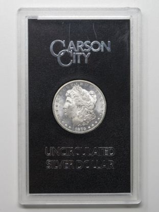 Picture of 1879-CC GSA Morgan Dollar $1 Carson City Box & COA Key Date 