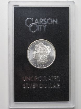 Picture of 1878-CC GSA Morgan Dollar $1 Carson City Box & COA 