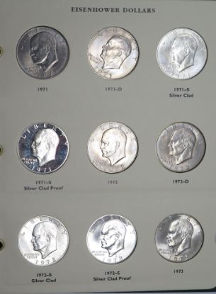 Picture of Complete 1971-1978 33-Coin Ike Eisenhower Dollar Set including Proof & Var 