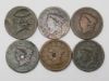 Picture of 6x 1816-1851 Heavily Circulated Large Cents L1c 