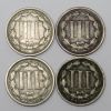 Picture of 12x 1865-1881 3 Cent Nickels 3CN 