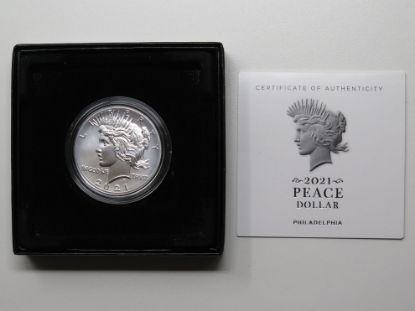 Picture of 2021-P Peace Dollar $1 Philadelphia Box & COA 