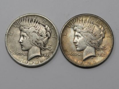 Picture of 2x 1921 Key Date Peace Dollars $1 