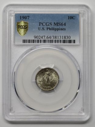 Picture of 1907 Philippines 10c MS64 PCGS 