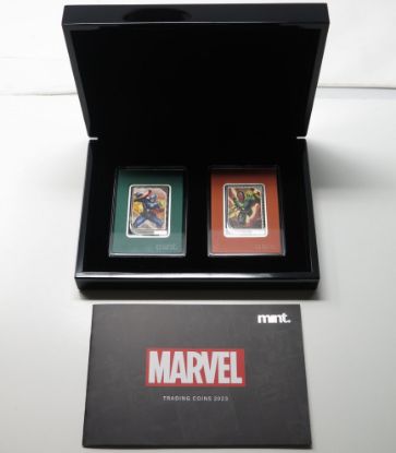 Picture of 2023 Niue Capt. America & Vision 2x 1oz .999 Silver Coin Marvel Mint Set w/ Box 