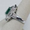 Picture of 2.43ct Emerald 1.22ct Diamond Cocktail Ring 18k Size 6.25 8.2g  