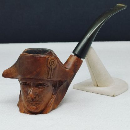 Picture of Briar Hand Carved Wooden Tobacco Pipe Made in France 