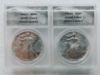 Picture of 1986-2000 American Silver Eagle MS69 ANACS Eagle Label Set of 15 Coins 