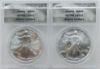 Picture of 1986-2000 American Silver Eagle MS69 ANACS Eagle Label Set of 15 Coins 