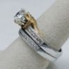 Picture of 1.00ct I/VS2 14k 2 Tone Diamond Engagement and Wedding Band Set Sz 7.25 8.2g 