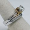 Picture of 1.00ct I/VS2 14k 2 Tone Diamond Engagement and Wedding Band Set Sz 7.25 8.2g 