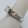 Picture of 1.00ct I/VS2 14k 2 Tone Diamond Engagement and Wedding Band Set Sz 7.25 8.2g 