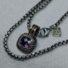 Picture of David Yurman Sterling Silver w/ 14k & Amethyst 16" Petite Albion Pendant Necklace 18.8g