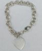 Picture of Tiffany & Co. 7.5" Sterling Silver Heart Tag Bracelet 35g .925  