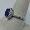 Picture of 14k White Gold Sapphire & Diamond Earring and Ring Size 7.75