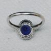 Picture of 14k White Gold Sapphire & Diamond Earring and Ring Size 7.75