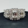 Picture of 14kwg 1.0cttw I2/G Emerald Cut Diamond Ring w/ 12 .30ct SI2/G Baguettes Size 6.75 