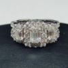 Picture of 14kwg 1.0cttw I2/G Emerald Cut Diamond Ring w/ 12 .30ct SI2/G Baguettes Size 6.75 