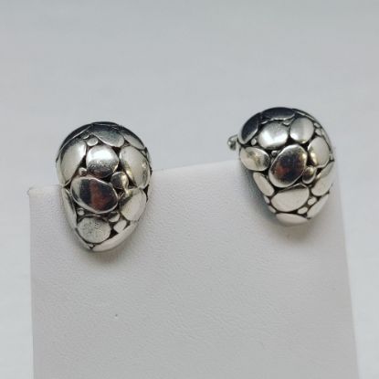 Picture of John Hardy Sterling Silver Kali Dot Buddha Belly Pebble Huggie Earrings 17mm  