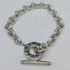 Picture of Tiffany & Co. Sterling Silver Circle Chain Toggle Bracelet 7.75"  26g .925  