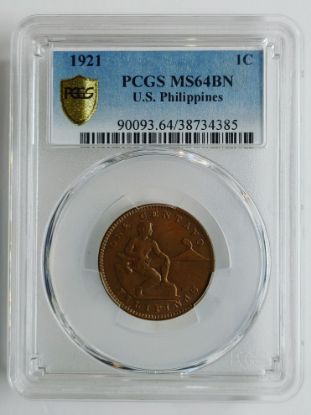 Picture of 1921 Philippines 1c MS64BN PCGS 