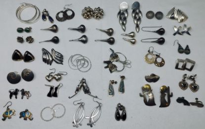 Picture of 13.69oz/37x Assorted Taxco/Mexico Sterling Silver Earrings (Pairs only) 426g .925 