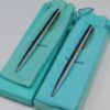 Picture of 2x Tiffany & Co Stainless Steel Pens w/ Bag and Box *Working 