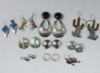 Picture of 10x pair Assorted Native American/Southwestern Sterling Silver Earrings 88g 