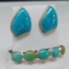 Picture of Desert Rose Trading Sterling Silver & Turquoise Cuff Bracelet & Earrings 36.4g  