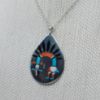 Picture of Fred & Lolita Natachu Zuni Sterling Silver Inlay Pendant & 18" Necklace 9.48g 