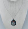 Picture of Fred & Lolita Natachu Zuni Sterling Silver Inlay Pendant & 18" Necklace 9.48g 