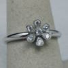 Picture of 18k and Diamond Flower Ring - Size 6.75 3.4g  