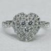 Picture of 14kwg 0.70cttw Heart Shaped Diamond Ring (SI, G/H) Size 10   