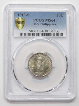 Picture of 1917-S Philippines 20c MS64 PCGS 