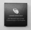 Picture of 2014P $1 Silver Proof Baseball Hall of Fame Commemorative Dollar Box/COA 