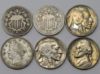 Picture of 1866-1952 Basic US Nickel 5c Type Set w/ 6 Coins 