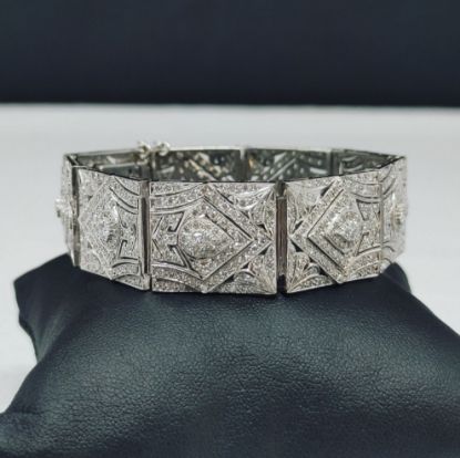 Picture of Stunning 18K White Gold 10cttw VS/G-H Diamond Bracelet 7.5" 56.9g 