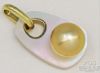 Picture of 12.69mm Mabe Pearl Mother of Pearl Pendant 18k Yellow Gold 