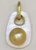 Picture of 12.69mm Mabe Pearl Mother of Pearl Pendant 18k Yellow Gold 