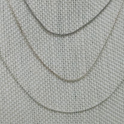 Picture of 3x Tiffany & Co. Sterling Silver Necklaces - Beaded 24", 2x 16" Cable Link  