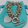 Picture of Vintage Tiffany & Co. Sterling Silver 16" Heart Tag Toggle Necklace 74.1g  