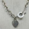 Picture of Vintage Tiffany & Co. Sterling Silver 16" Heart Tag Toggle Necklace 74.1g  