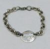 Picture of Tiffany & Co. Sterling .925 "Please Return to" Oval Charm 8" Chain link Bracelet 27.4g  