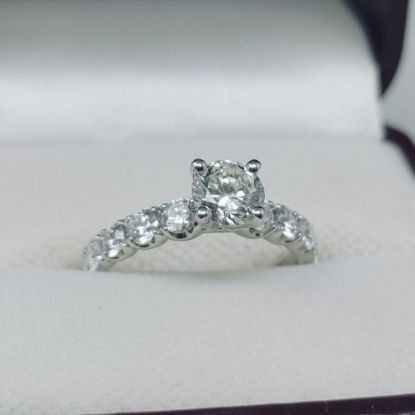 Picture of 14k GIA Certified 0.80ct VS1/J Diamond Engagement Ring Size 7 3.8g  