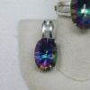 Picture of 14k Synthetic Alexandrite Ring (7.5) and French Back Earring Set 