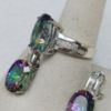 Picture of 14k Synthetic Alexandrite Ring (7.5) and French Back Earring Set 