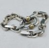 Picture of Tiffany & Co. Sterling Silver and 18k 1837 "Makers" Chain Link Bracelet 8.25" 51g  