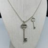 Picture of Tiffany & Co. Sterling Silver Beaded 23.5" Necklace w/ 2 Key Pendants 22g .925  