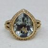 Picture of Pear Cut 3.8ct Aquamarine w/ Diamond Accents (.50ct SI/I) 14k Gold Size 7 7.9g 